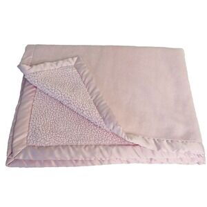 Koala Baby Pink Thick Plush Satin Trim Sherpa Lovey Blanket Toys R Us 2014